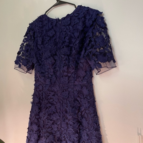 Adrianna Papell Dress, formal blue floral appliqué short dress, NWOT, size 2 - Picture 4 of 16